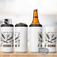 F Honk F Goose Lover 4 in 1 Can Cooler Tumbler Funny Silly Chaotic Gift - Wonder Print Shop