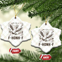 F Honk F Goose Lover Ceramic Ornament Funny Silly Chaotic Gift - Wonder Print Shop