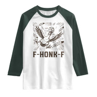 F Honk F Goose Lover Raglan Shirt Funny Silly Chaotic Gift - Wonder Print Shop