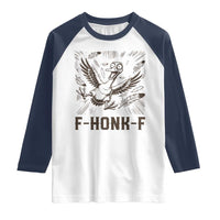 F Honk F Goose Lover Raglan Shirt Funny Silly Chaotic Gift - Wonder Print Shop