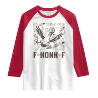F Honk F Goose Lover Raglan Shirt Funny Silly Chaotic Gift - Wonder Print Shop