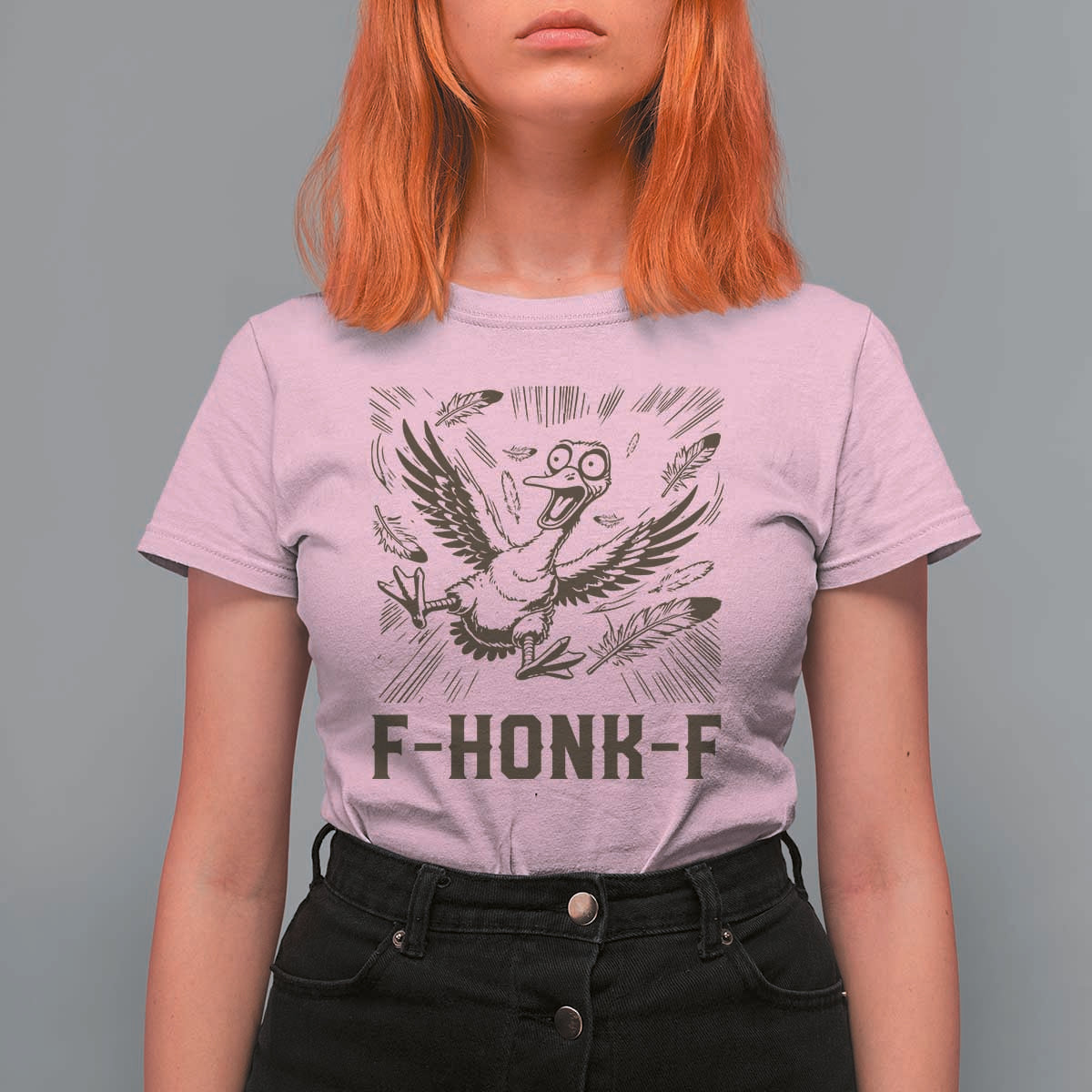F Honk F Goose Lover T Shirt For Women Funny Silly Chaotic Gift - Wonder Print Shop