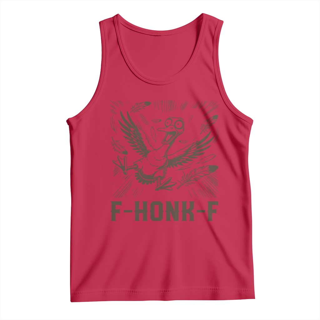F Honk F Goose Lover Tank Top Funny Silly Chaotic Gift - Wonder Print Shop