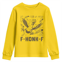 F Honk F Goose Lover Youth Sweatshirt Funny Silly Chaotic Gift - Wonder Print Shop