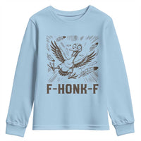 F Honk F Goose Lover Youth Sweatshirt Funny Silly Chaotic Gift - Wonder Print Shop