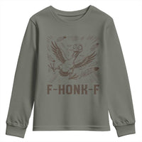 F Honk F Goose Lover Youth Sweatshirt Funny Silly Chaotic Gift - Wonder Print Shop