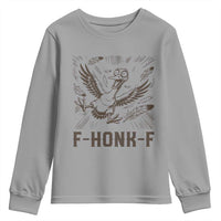 F Honk F Goose Lover Youth Sweatshirt Funny Silly Chaotic Gift - Wonder Print Shop
