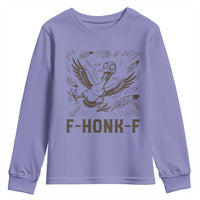 F Honk F Goose Lover Youth Sweatshirt Funny Silly Chaotic Gift - Wonder Print Shop