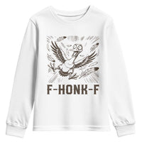 F Honk F Goose Lover Youth Sweatshirt Funny Silly Chaotic Gift - Wonder Print Shop