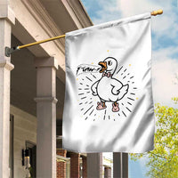 F Caw F Grumpy Goose Garden Flag Funny Attitude Meme Gift - Wonder Print Shop