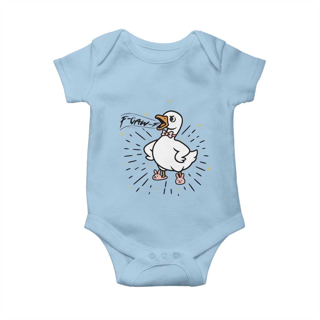 F Caw F Grumpy Goose Baby Onesie Funny Attitude Meme Gift - Wonder Print Shop