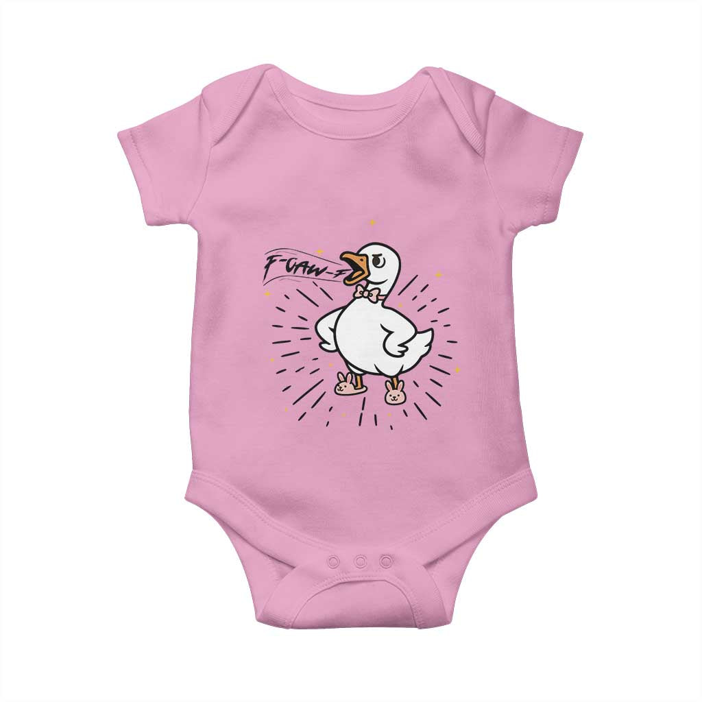 F Caw F Grumpy Goose Baby Onesie Funny Attitude Meme Gift - Wonder Print Shop