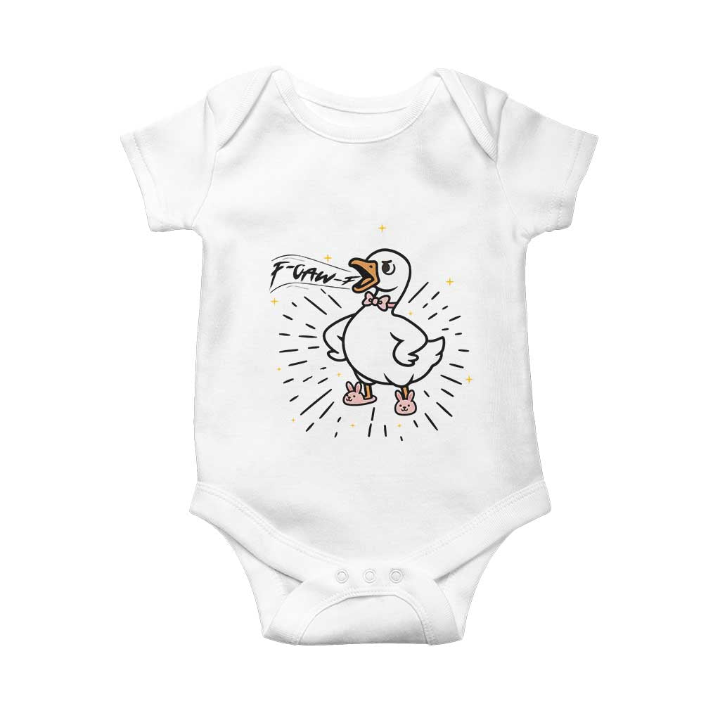 F Caw F Grumpy Goose Baby Onesie Funny Attitude Meme Gift - Wonder Print Shop