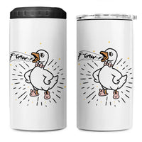 F Caw F Grumpy Goose 4 in 1 Can Cooler Tumbler Funny Attitude Meme Gift - Wonder Print Shop