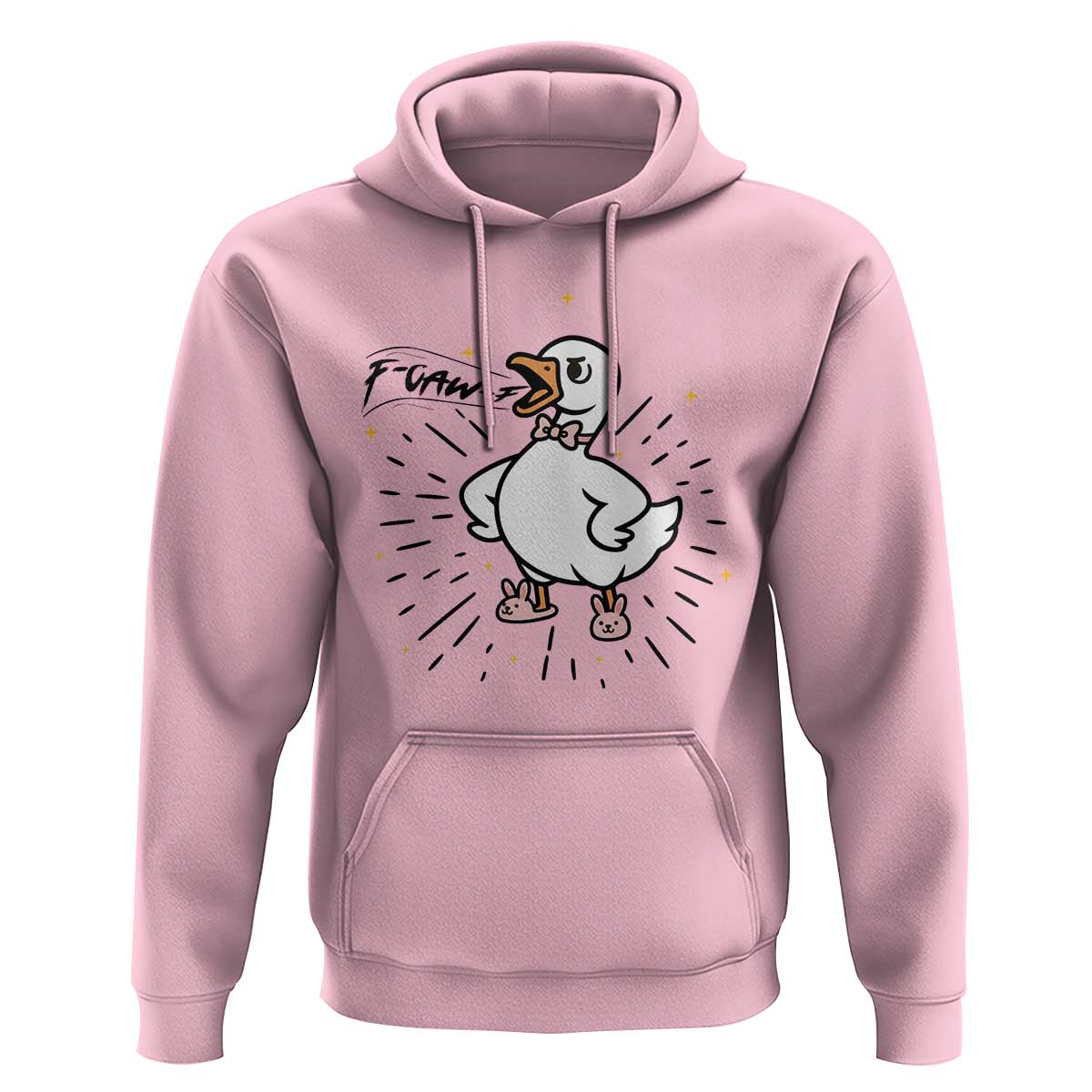 F Caw F Grumpy Goose Hoodie Funny Attitude Meme Gift - Wonder Print Shop