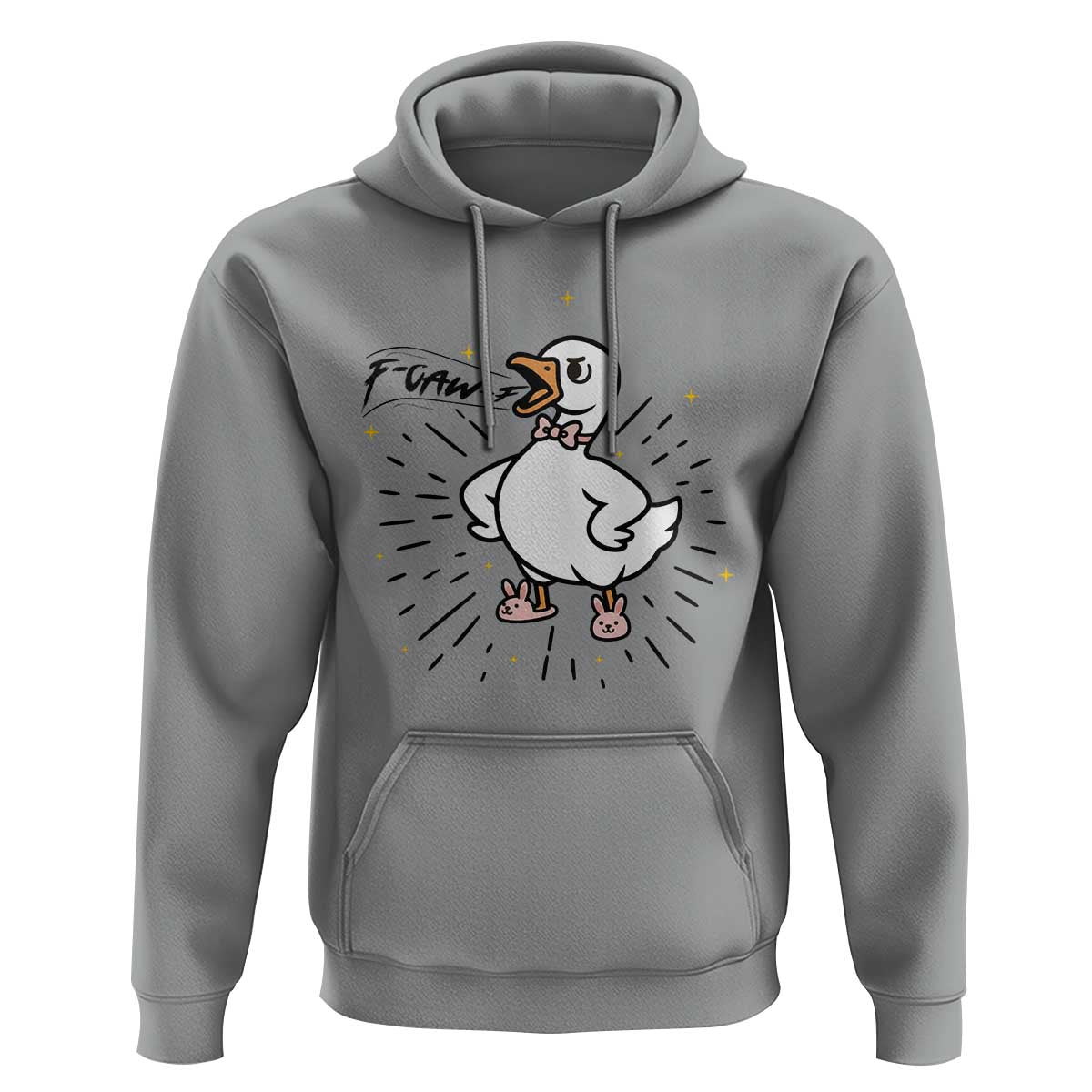 F Caw F Grumpy Goose Hoodie Funny Attitude Meme Gift - Wonder Print Shop