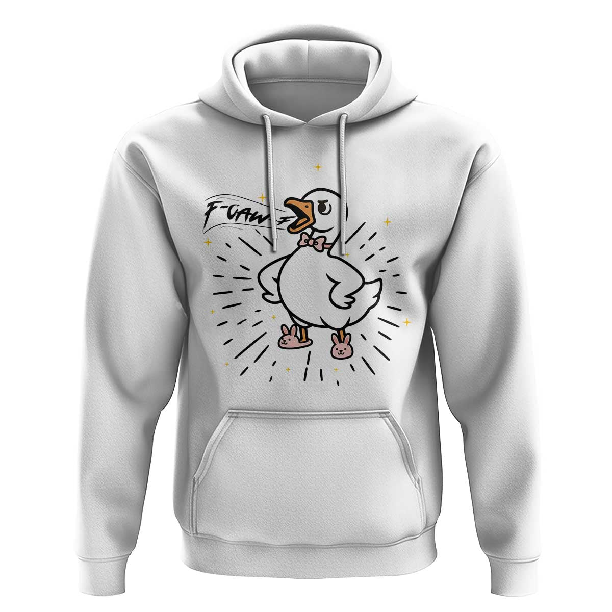 F Caw F Grumpy Goose Hoodie Funny Attitude Meme Gift - Wonder Print Shop