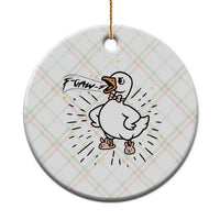 F Caw F Grumpy Goose Ceramic Ornament Funny Attitude Meme Gift - Wonder Print Shop