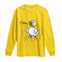 F Caw F Grumpy Goose Long Sleeve Shirt Funny Attitude Meme Gift - Wonder Print Shop