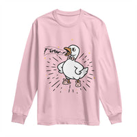F Caw F Grumpy Goose Long Sleeve Shirt Funny Attitude Meme Gift - Wonder Print Shop