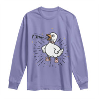 F Caw F Grumpy Goose Long Sleeve Shirt Funny Attitude Meme Gift - Wonder Print Shop