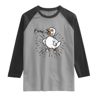 F Caw F Grumpy Goose Raglan Shirt Funny Attitude Meme Gift - Wonder Print Shop