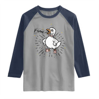 F Caw F Grumpy Goose Raglan Shirt Funny Attitude Meme Gift - Wonder Print Shop