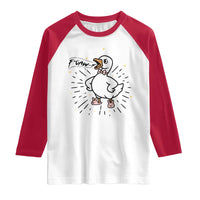 F Caw F Grumpy Goose Raglan Shirt Funny Attitude Meme Gift - Wonder Print Shop