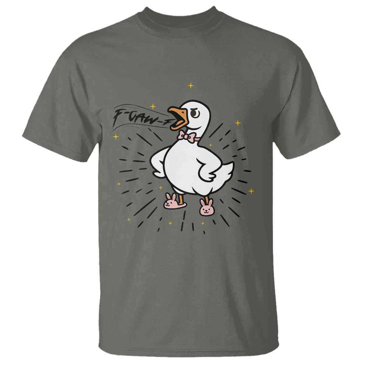 F Caw F Grumpy Goose T Shirt Funny Attitude Meme Gift - Wonder Print Shop