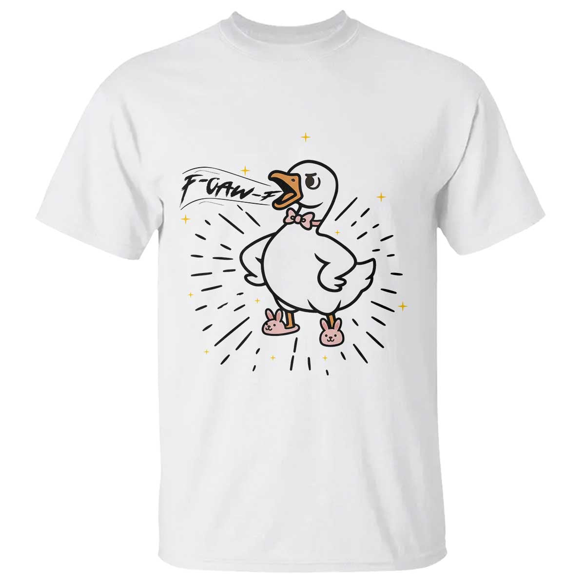 F Caw F Grumpy Goose T Shirt Funny Attitude Meme Gift - Wonder Print Shop