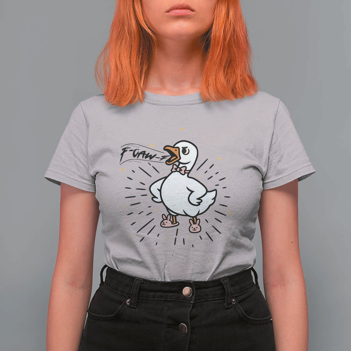 F Caw F Grumpy Goose T Shirt For Women Funny Attitude Meme Gift - Wonder Print Shop