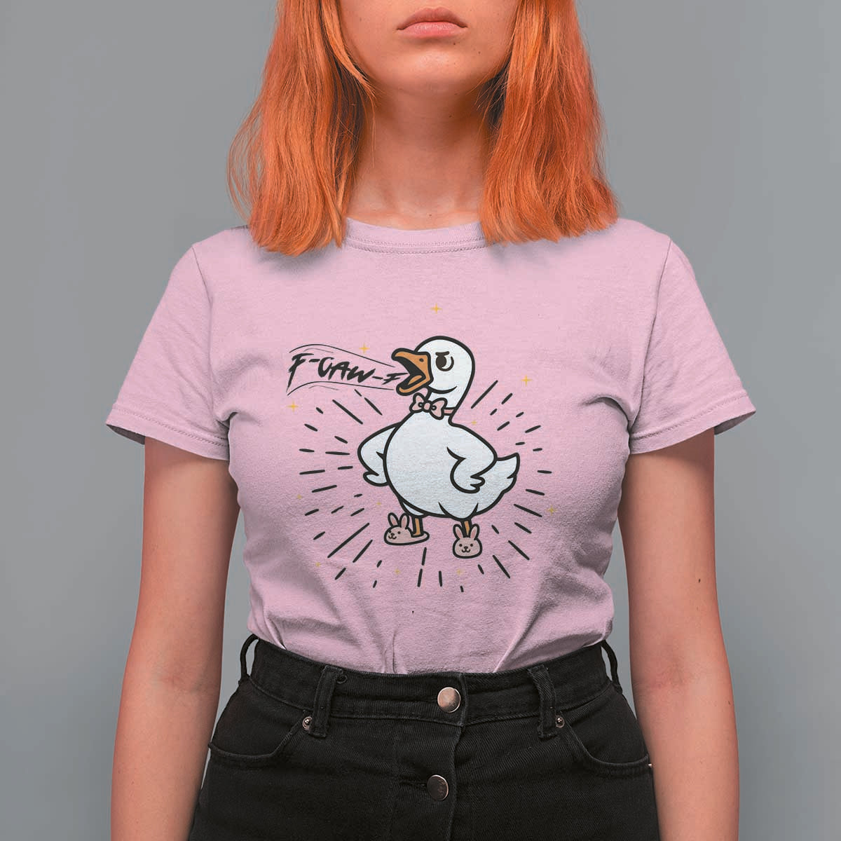 F Caw F Grumpy Goose T Shirt For Women Funny Attitude Meme Gift - Wonder Print Shop