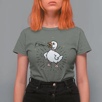 F Caw F Grumpy Goose T Shirt For Women Funny Attitude Meme Gift - Wonder Print Shop