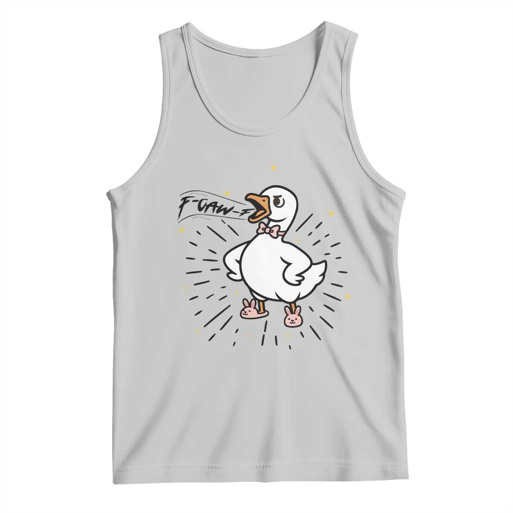 F Caw F Grumpy Goose Tank Top Funny Attitude Meme Gift - Wonder Print Shop