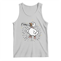 F Caw F Grumpy Goose Tank Top Funny Attitude Meme Gift - Wonder Print Shop