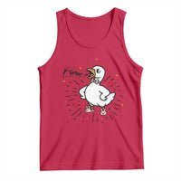 F Caw F Grumpy Goose Tank Top Funny Attitude Meme Gift - Wonder Print Shop