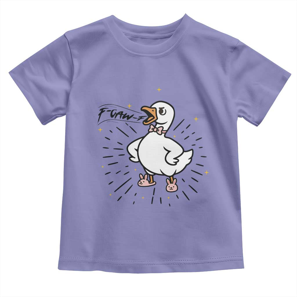 F Caw F Grumpy Goose Toddler T Shirt Funny Attitude Meme Gift - Wonder Print Shop