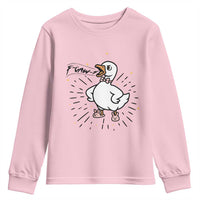 F Caw F Grumpy Goose Youth Sweatshirt Funny Attitude Meme Gift - Wonder Print Shop