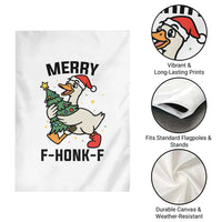 Merry F Caw F Goose Garden Flag Funny Christmas Gift - Wonder Print Shop