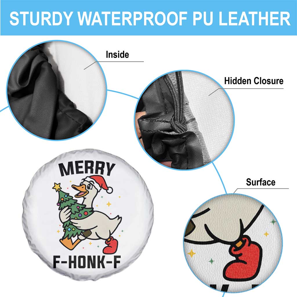 Merry F Caw F Goose Spare Tire Cover Funny Christmas Gift - Wonder Print Shop