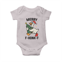 Merry F Caw F Goose Baby Onesie Funny Christmas Gift - Wonder Print Shop