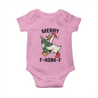 Merry F Caw F Goose Baby Onesie Funny Christmas Gift - Wonder Print Shop
