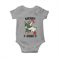 Merry F Caw F Goose Baby Onesie Funny Christmas Gift - Wonder Print Shop
