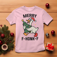 Merry F Caw F Goose T Shirt Funny Christmas Gift - Wonder Print Shop