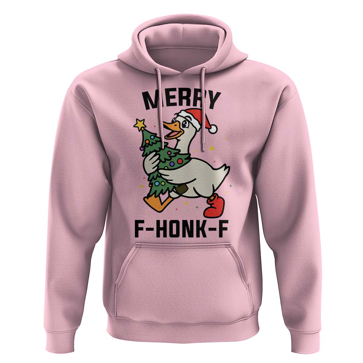 Merry F Caw F Goose Hoodie Funny Christmas Gift - Wonder Print Shop