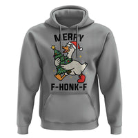 Merry F Caw F Goose Hoodie Funny Christmas Gift - Wonder Print Shop