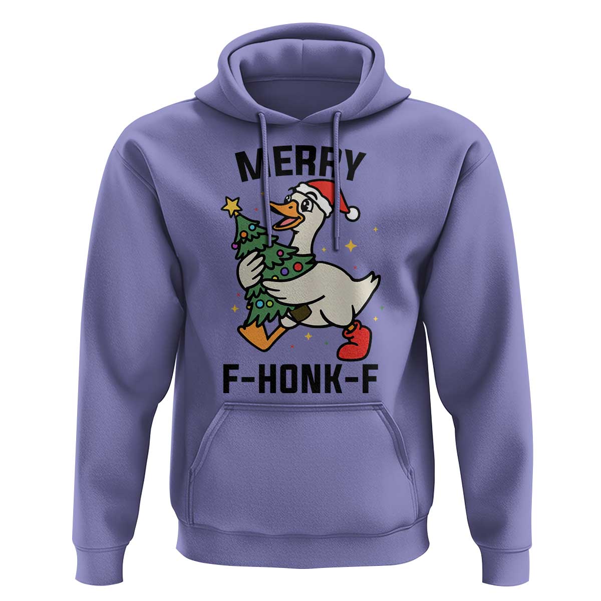 Merry F Caw F Goose Hoodie Funny Christmas Gift - Wonder Print Shop