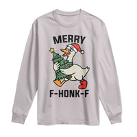 Merry F Caw F Goose Long Sleeve Shirt Funny Christmas Gift - Wonder Print Shop