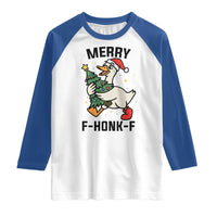 Merry F Caw F Goose Raglan Shirt Funny Christmas Gift - Wonder Print Shop