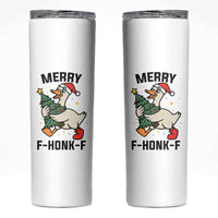 Merry F Caw F Goose Skinny Tumbler Funny Christmas Gift - Wonder Print Shop